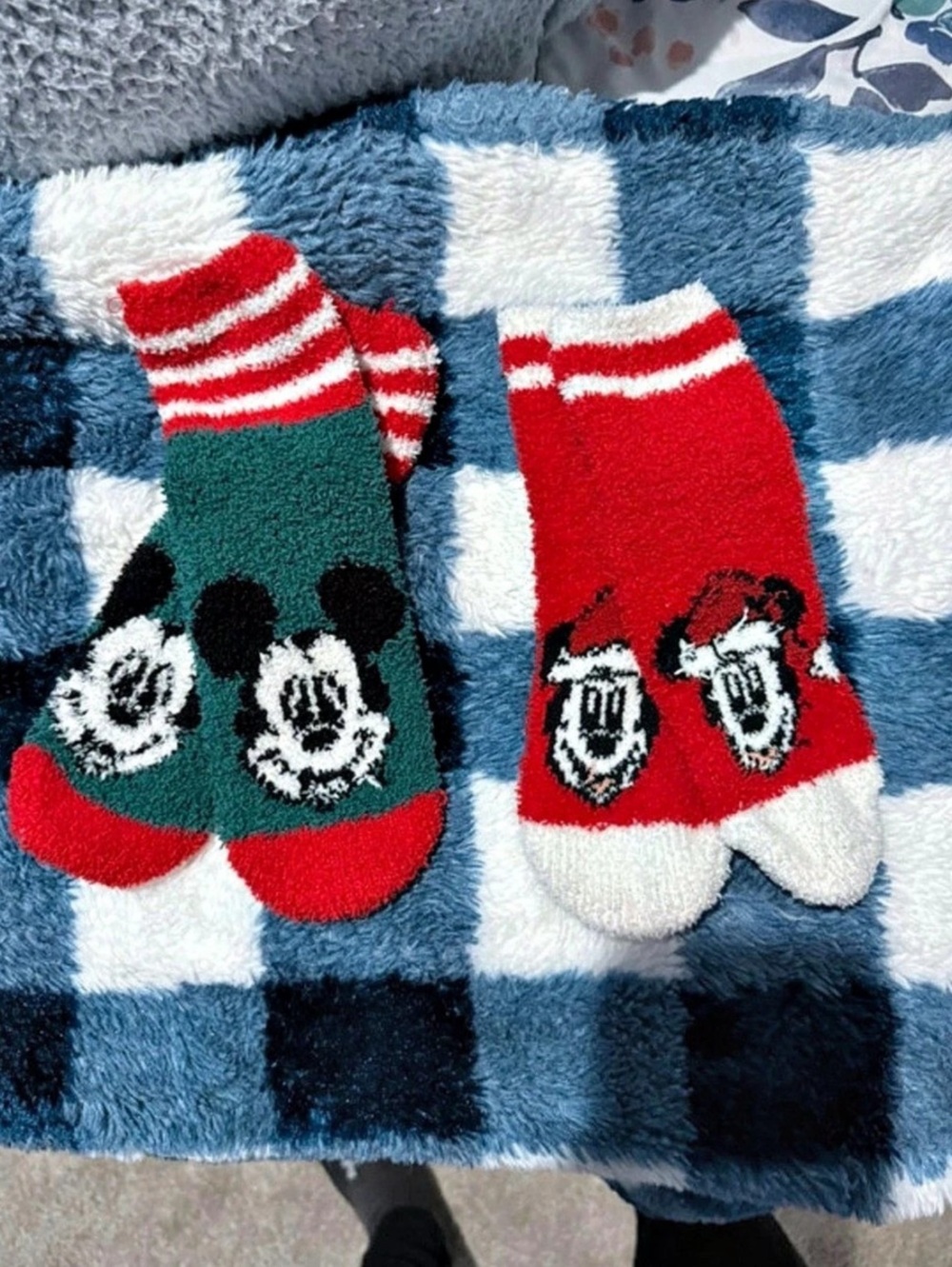 Disney Mickey Mouse Socks Red & Green 2 pair